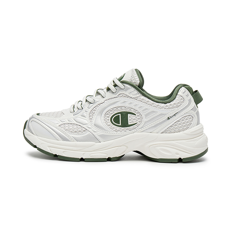 Champion Support Low top Running Shoes Unisex Pearl White/Olive Green