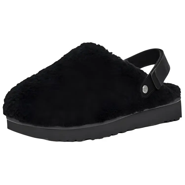UGG Commute Versatile Fleece Lined Mules Slip Resistant Closed Toe Slippers Women's Black