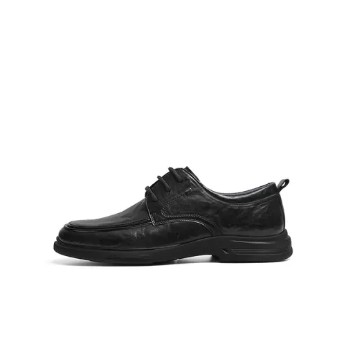 Red Dragonfly cow leather, lace-up embossed wrinkled leather, formal leather shoes, men's style
