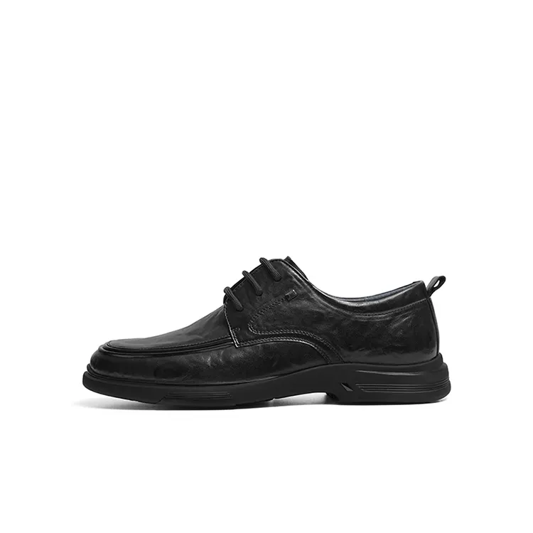 Red Dragonfly cow leather, lace-up embossed wrinkled leather, formal leather shoes, men's style
