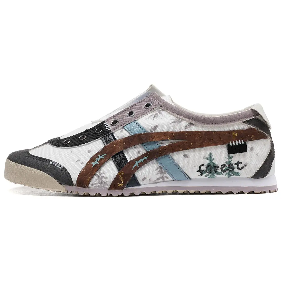Onitsuka Tiger MEXICO 66 Psychedelic Forest Slip Resistant, Abrasion Resistant, Lightweight Low top Casual Shoes Unisex