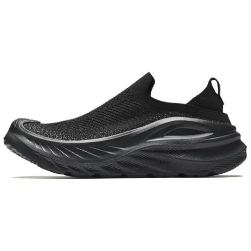 Anta Slip Resistant Abrasion Resistant Low top Casual Shoes Men's Black