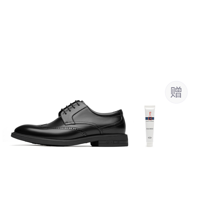 ROBERTA DI CAMERINO first-layer cowhide, free shoe polish, matte brogue derby, formal leather shoes, men's black