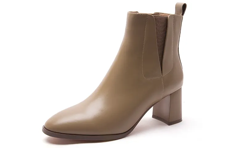 PACO GIL Ankle Boots 6CM Women's Apricot