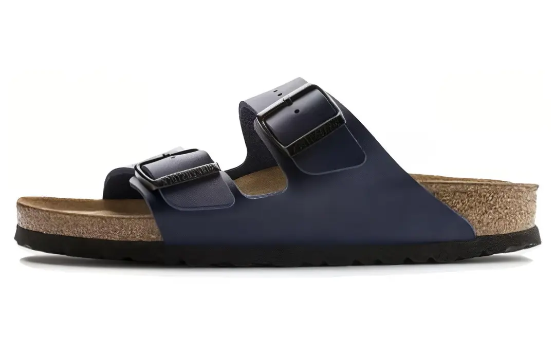 Birkenstock PVC Chemical Fiber Slide Slippers Unisex Blue Narrow