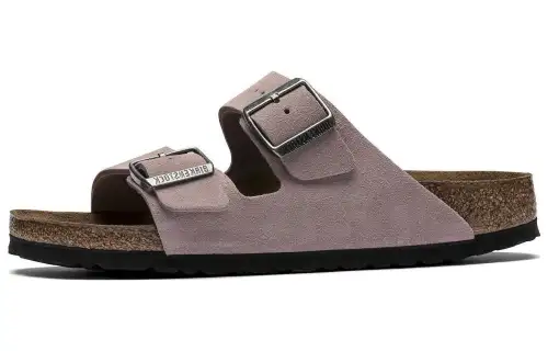 Birkenstock Arizona Suede Slide Slippers Women's Lavender