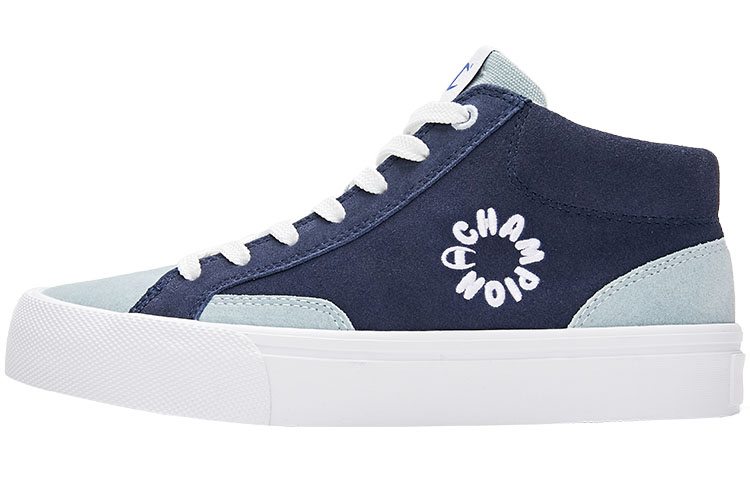 Champion Essentials Collection Skate Classic High 1.0 Mid top Skateboard Shoes Women's Blue