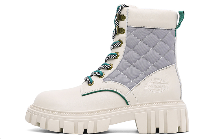 Dickies British Comfortable Versatile Combat Boots Women's Ecru