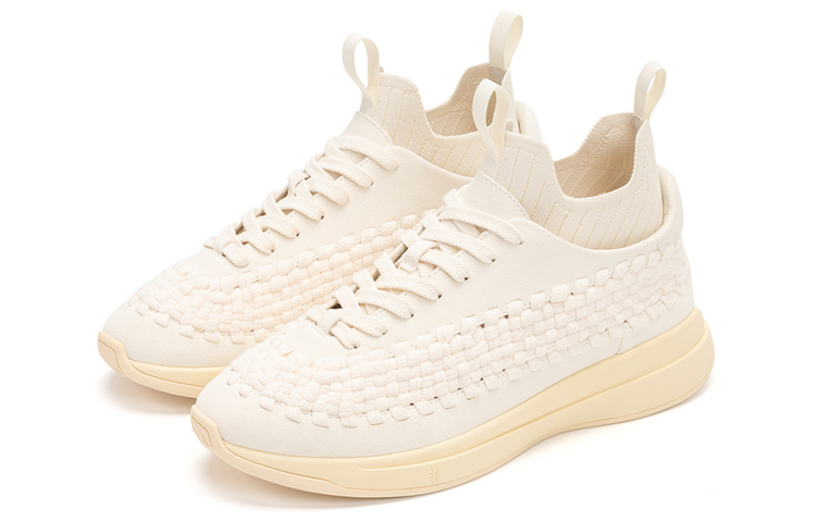 FOOT INDUSTRY Breathable Lightweight Rebound Low top Running Shoes Unisex Antique White 10th Anniversary Edition