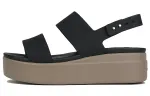 Crocs Brooklyn Thick Sole Black Sandals 'Black' Women's