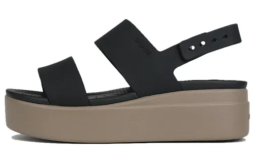 Crocs Brooklyn Thick Sole Black Sandals 'Black' Women's