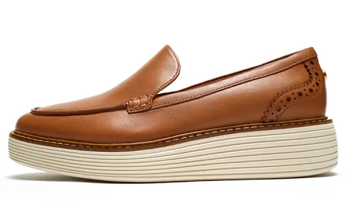 COLE HAAN Top Grain Cow Leather Casual Shoes Women's Dark Brown