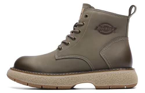 Dickies Cow Split Leather Short Combat Boots Men's Light Brown