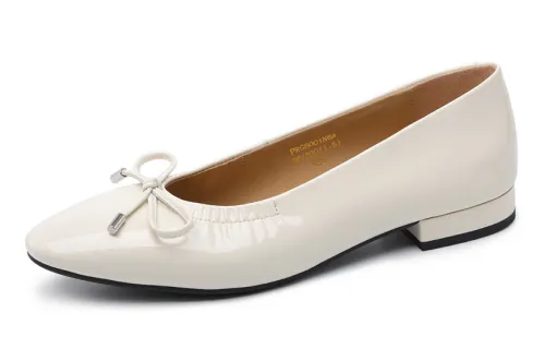 Chrisdien Deny Patent Leather Fashion Trend Women's Casual Shoes Women's White