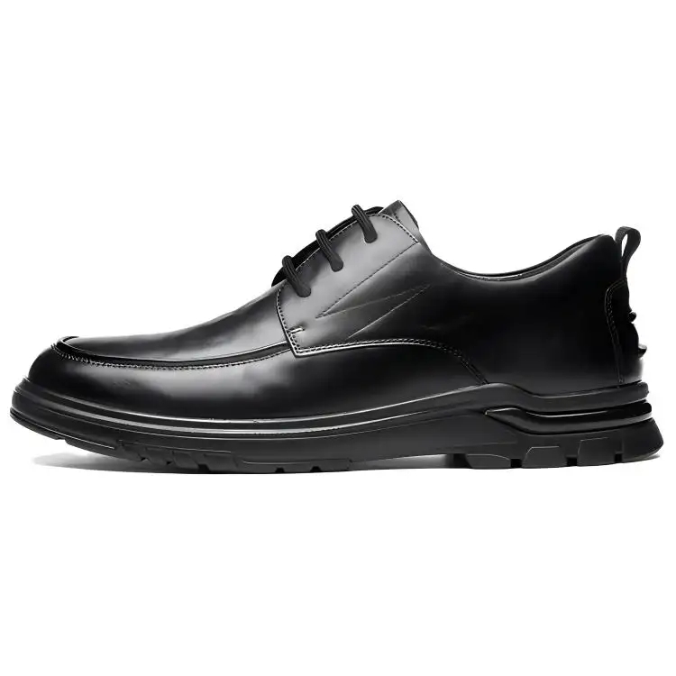 AOKANG cow leather fashionable thick sole formal leather shoes men's style