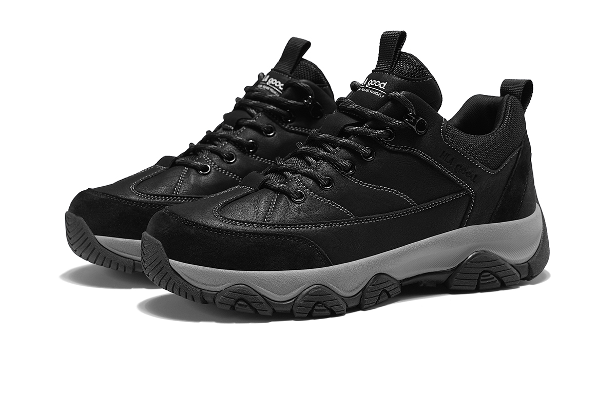 HLA Outdoor Shoes Men’s Low Top Black Gray, Khaki
