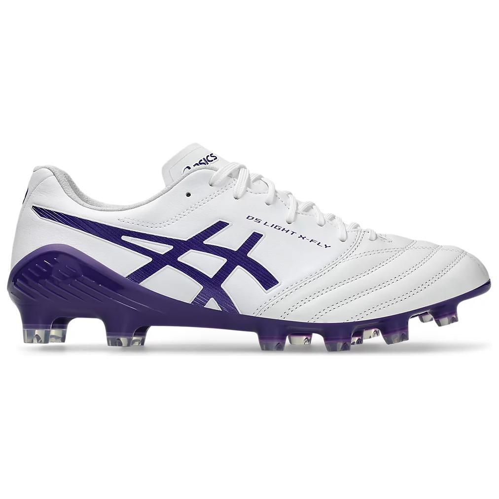 Asics DS LIGHT X FLY 5 Artificial Turf, Natural Grass Soccer Shoes Men’s White Purple
