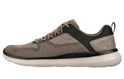 Skechers Delson 2.0 Nashua Fabric Low top Casual Shoes Men's Coffee Black