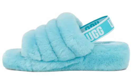 UGG Fluff Yeah Slide Thick Sole Blue Slippers Women's