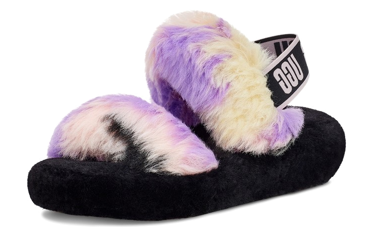 Женские сабо UGG Fluff Yeah (разноцветные) — фото 3