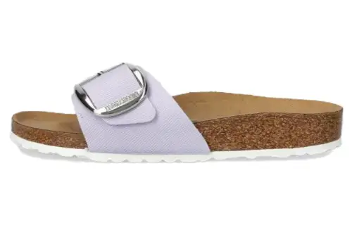 Birkenstock Madrid Leather Slide Slippers Women's Purple
