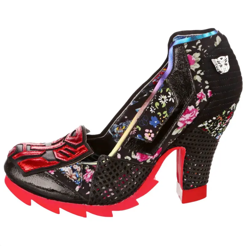 IRREGULAR CHOICE Pu Fashion High Heels 10.5cm Women's Black Red
