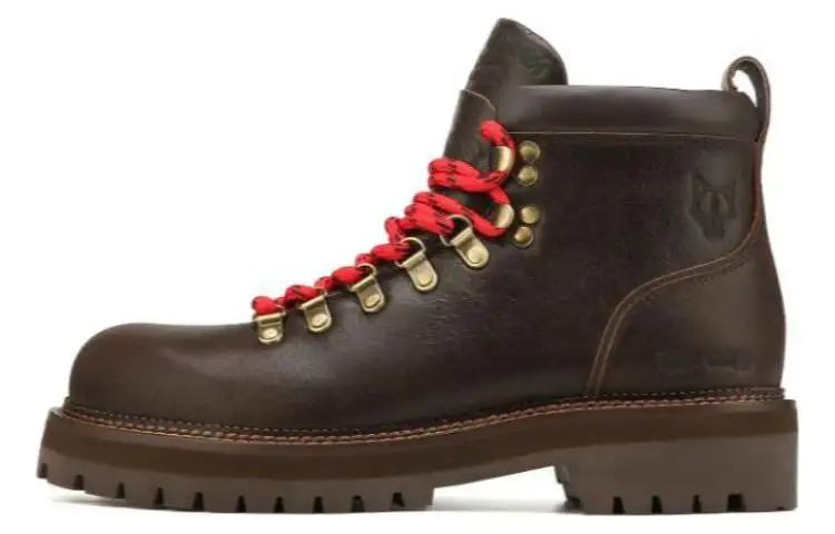 Naked Wolfe Bear Leather Ankle Boots Men's Brown