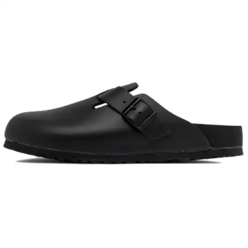 Boston Birkenstock Smooth Leather Narrow 'Black'
