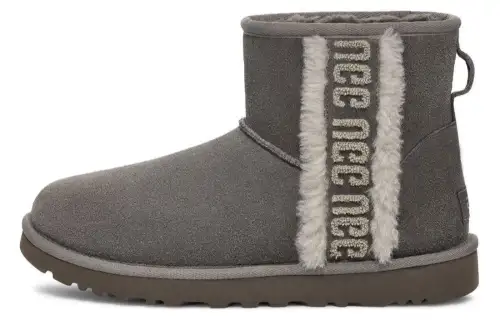 UGG Classic Mini Shearling Logo 'Charcoal' Women's