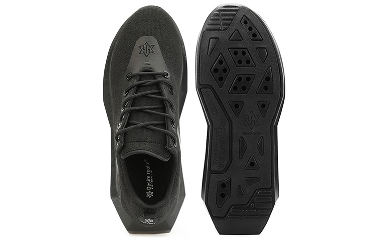 NORVINCY Fabric Abrasion Resistant Slip Resistant Low top Running Shoes Unisex Black
