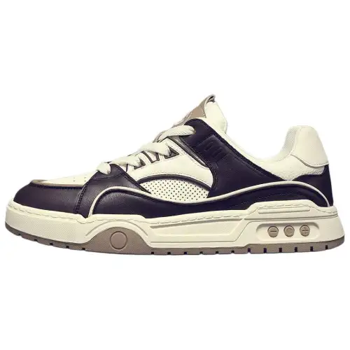 JANE HARLOW Cow Leather Low top Skateboard Shoes Men's Apricot