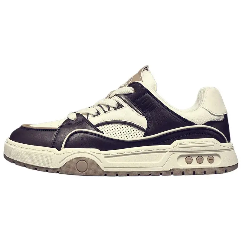 JANE HARLOW Cow Leather Low top Skateboard Shoes Men's Apricot