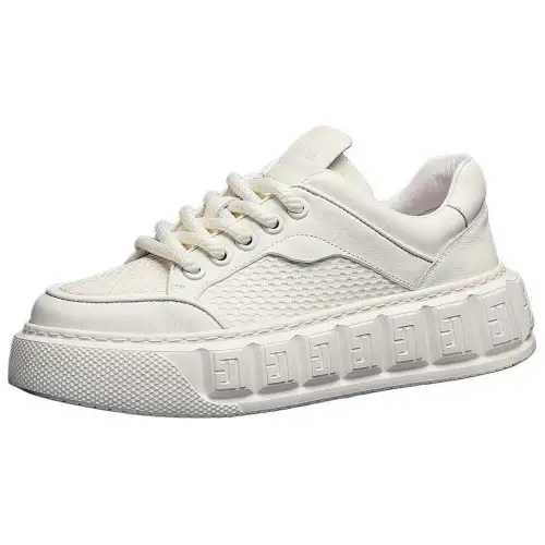 JANE HARLOW Leather Low top Skateboard Shoes Men's White