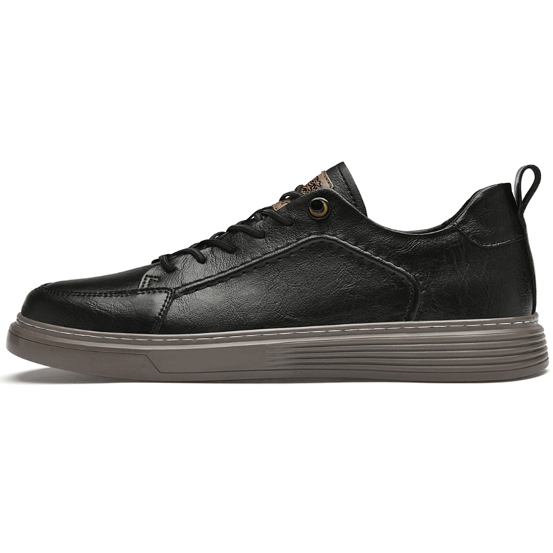 Mulinsen two-layer cowhide, classic and versatile genuine leather, comfortable and casual sports, outdoor British style, trendy, fashionable, soft sole and soft surface sneakers, men's style