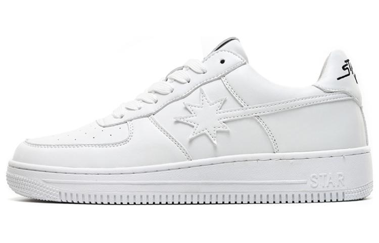 Starwalk Soldier Abrasion Resistant Low top Skateboard Shoes Unisex White