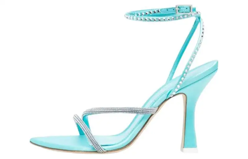 3JUIN crystal-embellished strappy leather sandals Women's