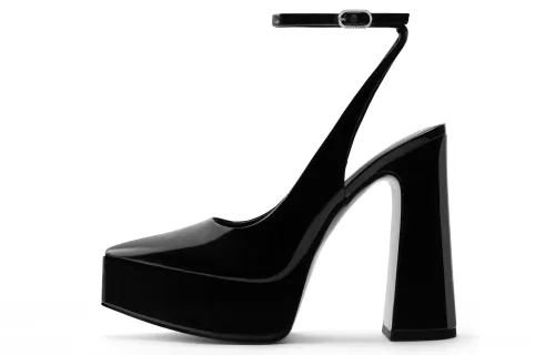 CHARLES&KEITH Pu Chunky Heel High Heel Sandal 13.1cm Women's