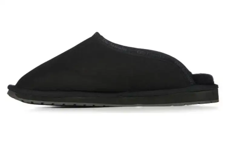EMU Australia Comfortable Round Toe Rubber Sole Closed Toe Slippers Men's Black