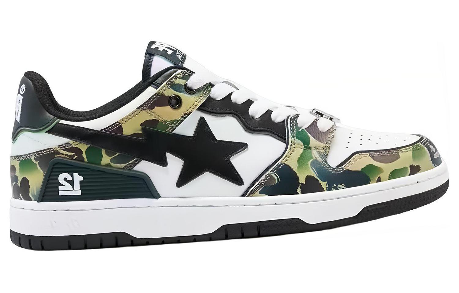 A BATHING APE SK8 China 12th Anniversary Limited Edition Stylish Skateboarding Shoes Men's Camouflage