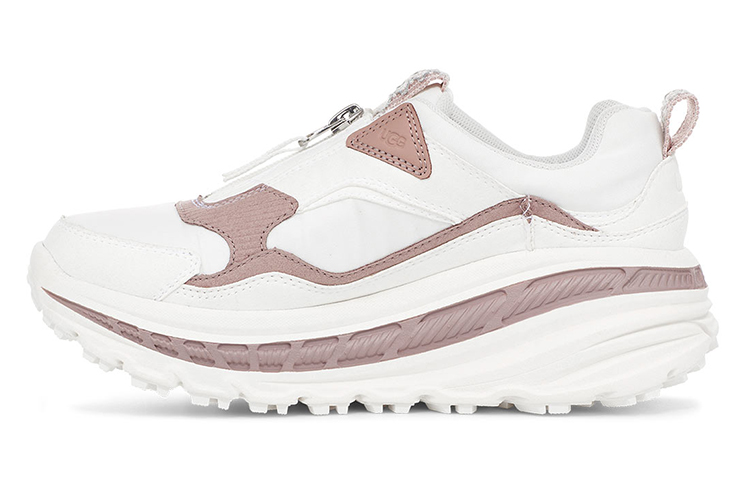 UGG CA805 Zip Low top Running Shoes Women's White Brown Patchwork