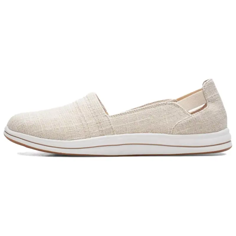 Clarks Fabric Low top Casual Shoes Women's Natural