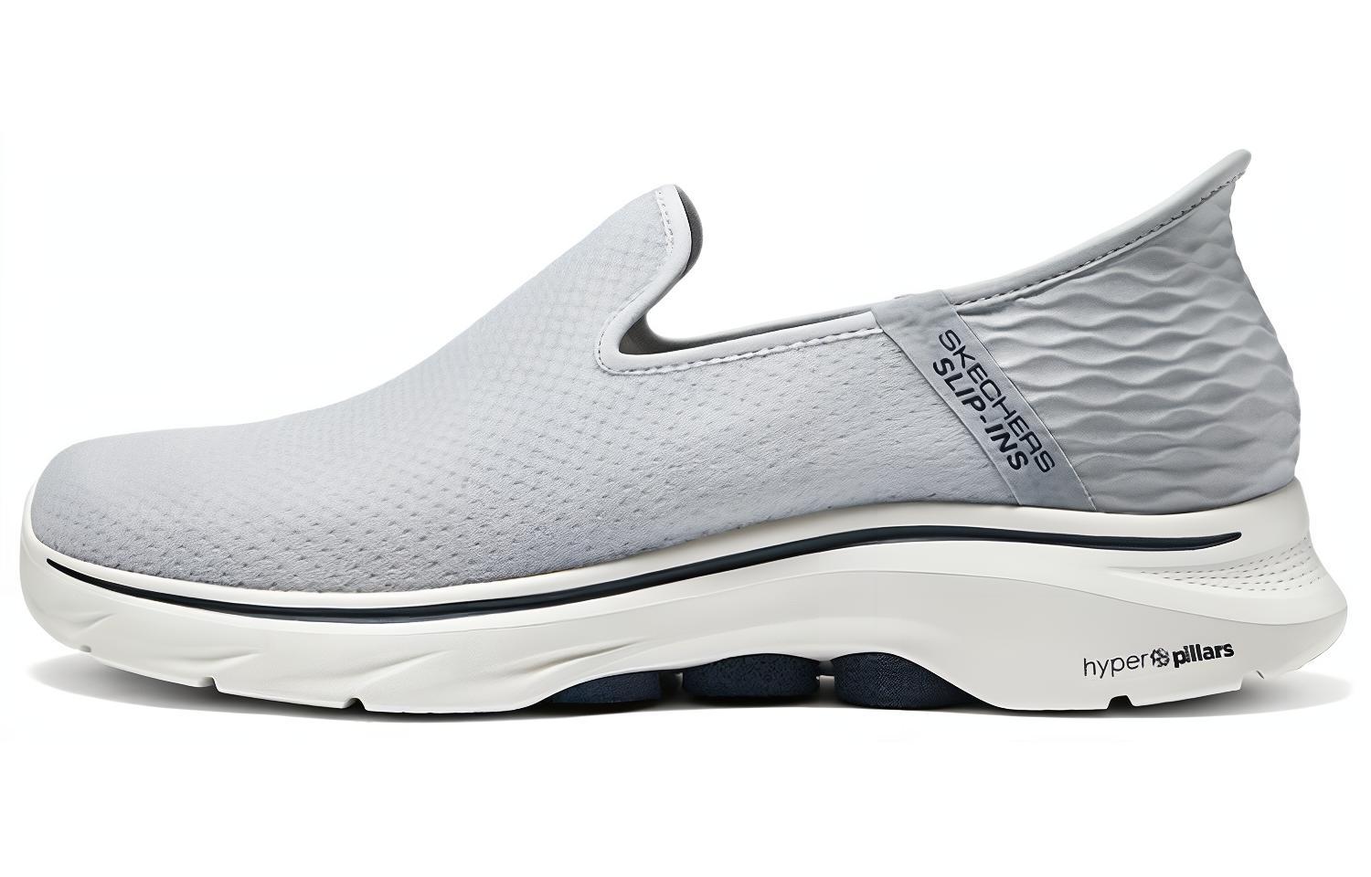 Skechers GO WALK 7 Breathable And Lightweight Low top Casual Shoes Men’s Gray Blue