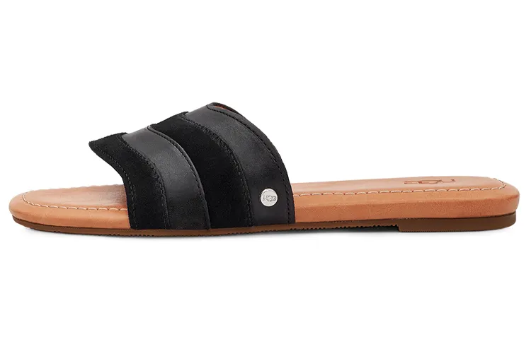 UGG Ximena Cow Split Leather Stylish Sandal Women's Black