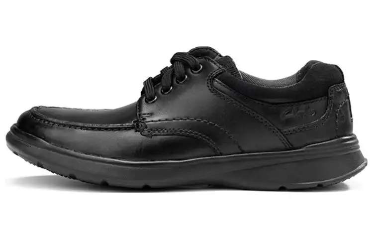 Clarks Casual Leather Shoes Men's Low Top Black