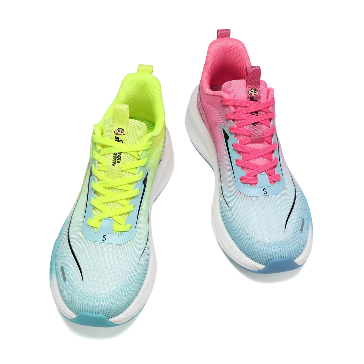 Crayon Shinchan Running Shoes Men’s Low Top Orange Yellow Phantom/Blue Pink Phantom/Phantom Mismatched