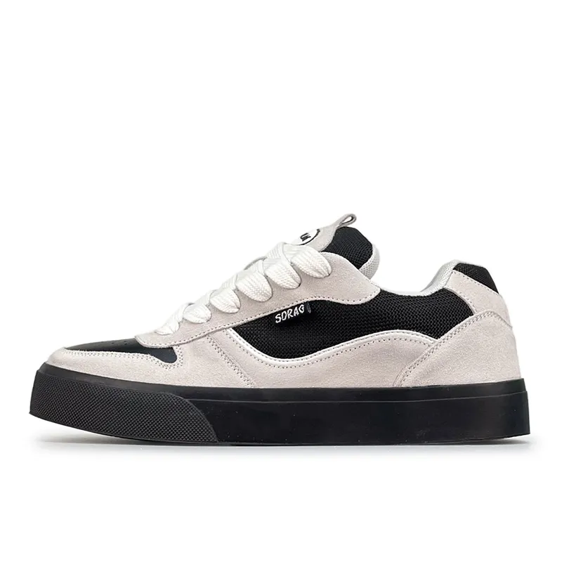 LuzaoT SUPER DRAG Puffy Shoes Low top Skateboard Shoes Unisex Black Gray