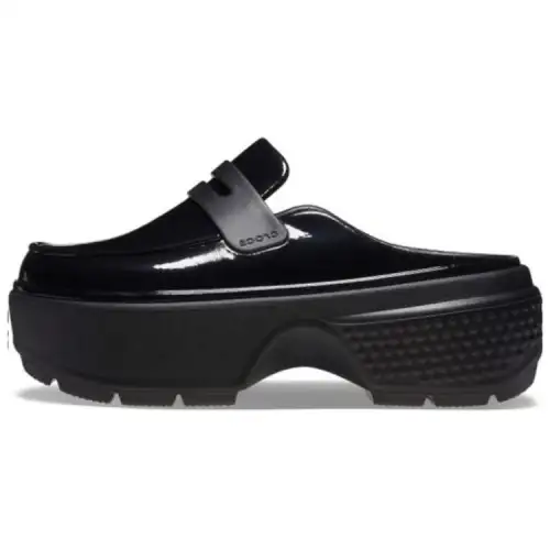 Crocs Stomp Closed Toe Slippers Unisex Black