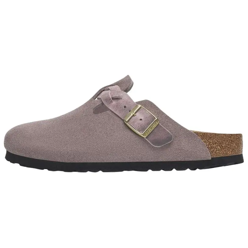 Birkenstock Boston Braided EVA Abrasion Resistant Closed Toe Slippers Women's Purple Regular Loose Fit