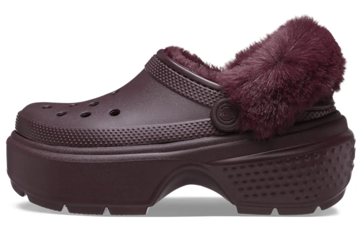 Crocs Stomp Lined Clogs 'Dark Cherry' Women's