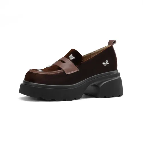 D FUSE SCANDINAVIA Ballet Flats Top Grain Cow Leather Loafers Women's